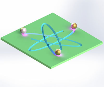 纳米机平面图学用亚努斯球电机自推纳米机